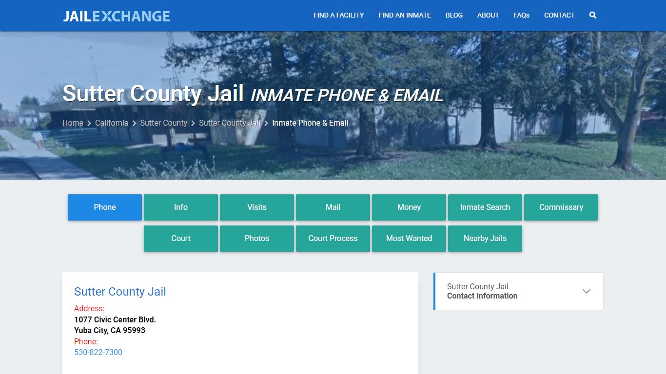 Inmate Phone - Sutter County Jail, CA - Jail Exchange